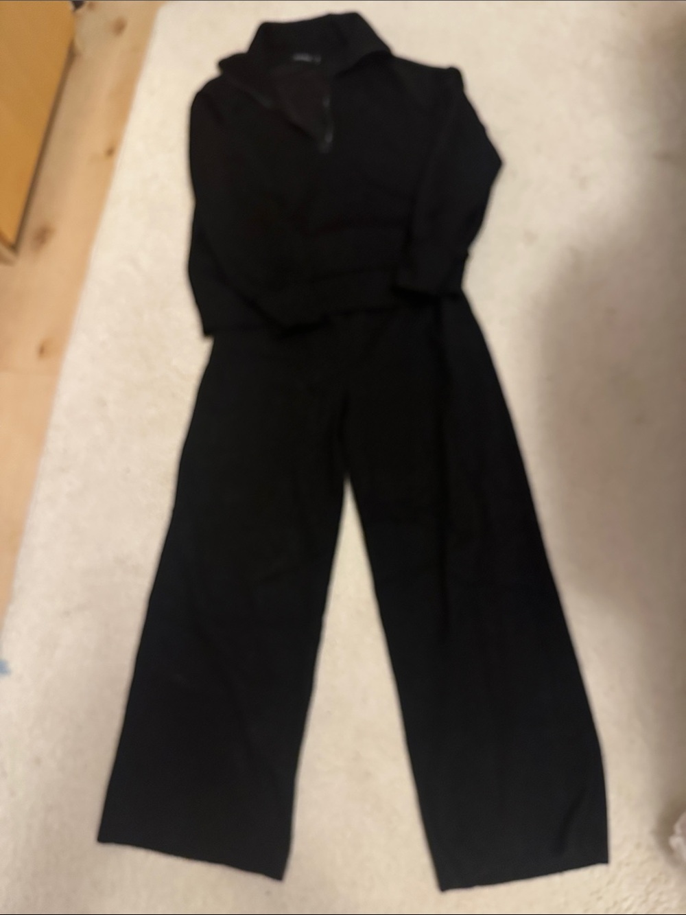 Black Women’s Wide-Leg Jumpsuit - Classic Comfort